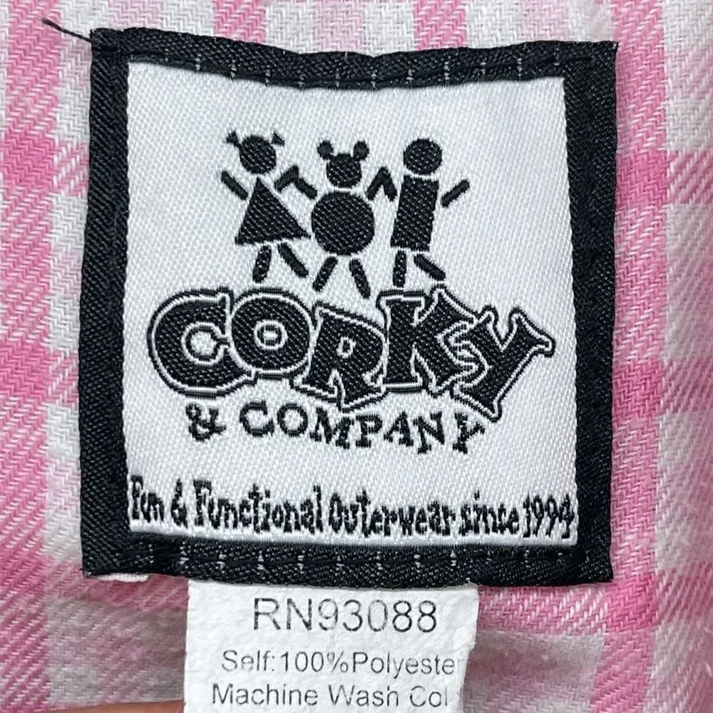 Corky & Company Toddler Girl’s Tan Plush Faux Fur Snap Front Hooded Coat 4T